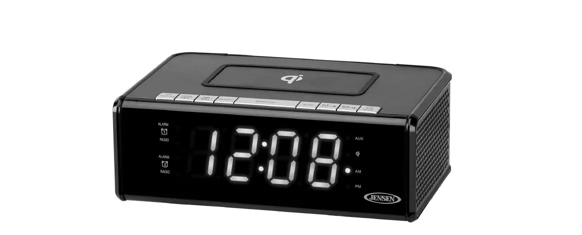 Jensen Qicr-200 Dual Alarm Clock Radio With Qi Charging - User Manual