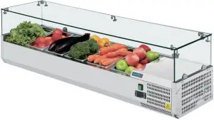 POLAR Stainless Steel Counter Top Servery Prep Refrigerators