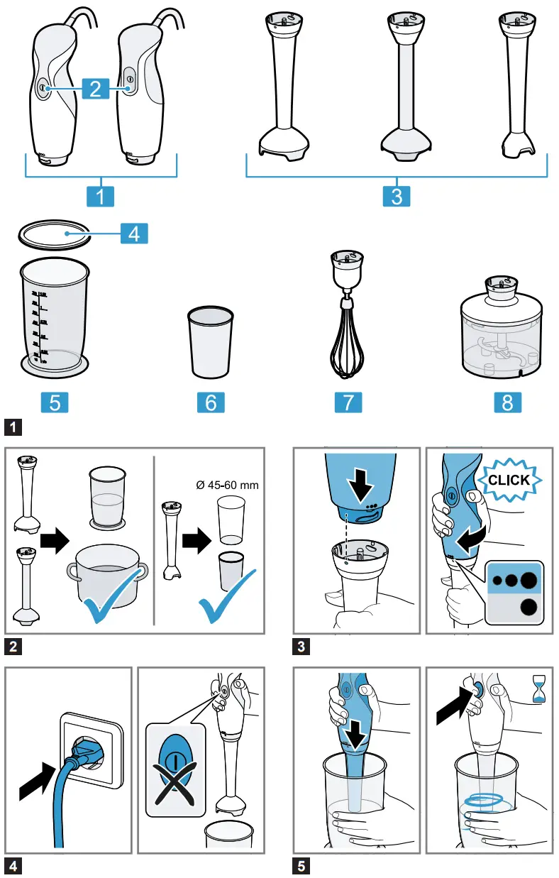 BOSCH MSM14 Series CleverMixx Cordless Hand Blender - 1