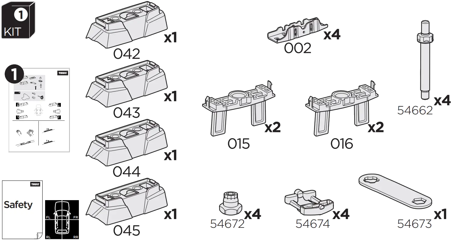 THULE 187003 Fixpoint Kit A 1