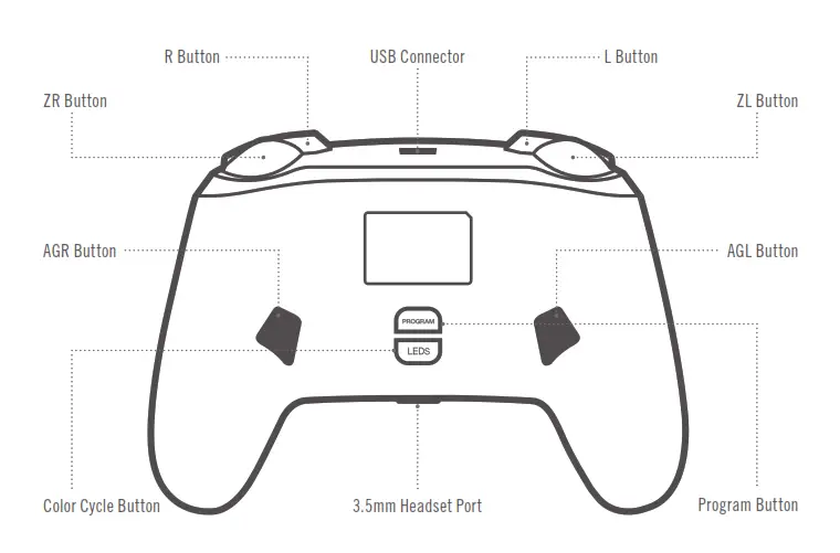 PowerA 1510925 Spectra Enhanced Wired Controller for Nintendo Switch Black LED - 3.5mm Headset Port