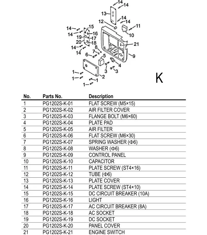 PG1202S Generator - Control Box Assy