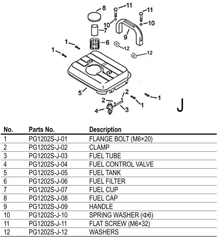 PG1202S Generator - Muffler System Assy 2