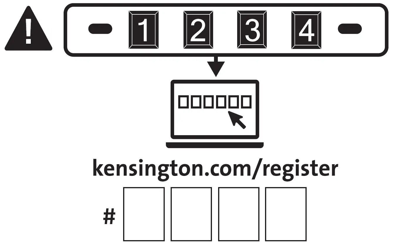 Kensington K62318 Universal 3-in-1 Keyed Laptop Lock Standard Keyed 1