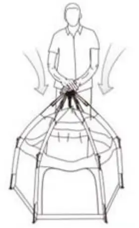 KOMODO KDKIDPLPENA and KDKIDPLPGRA Indoor Outdoor Kids Playpen Instant Set Up - Setting up 2