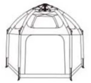 KOMODO KDKIDPLPENA and KDKIDPLPGRA Indoor Outdoor Kids Playpen Instant Set Up - Setting up 3