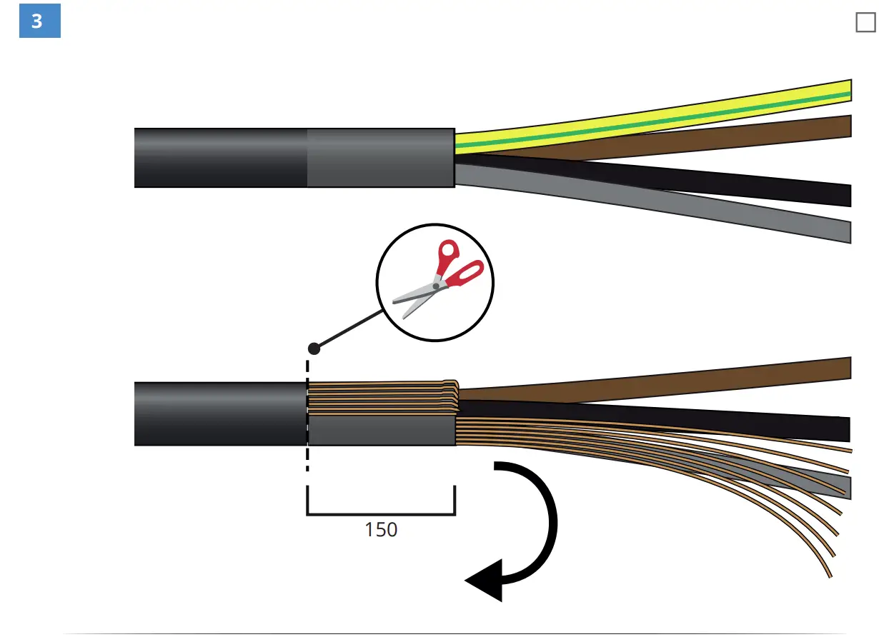 STKON4X95 Heat Shrink Outdoor End Termination Wiring Connection