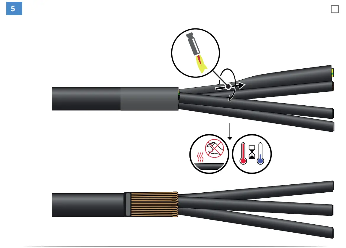 STKON4X95 Heat Shrink Outdoor End Termination Wiring Connection