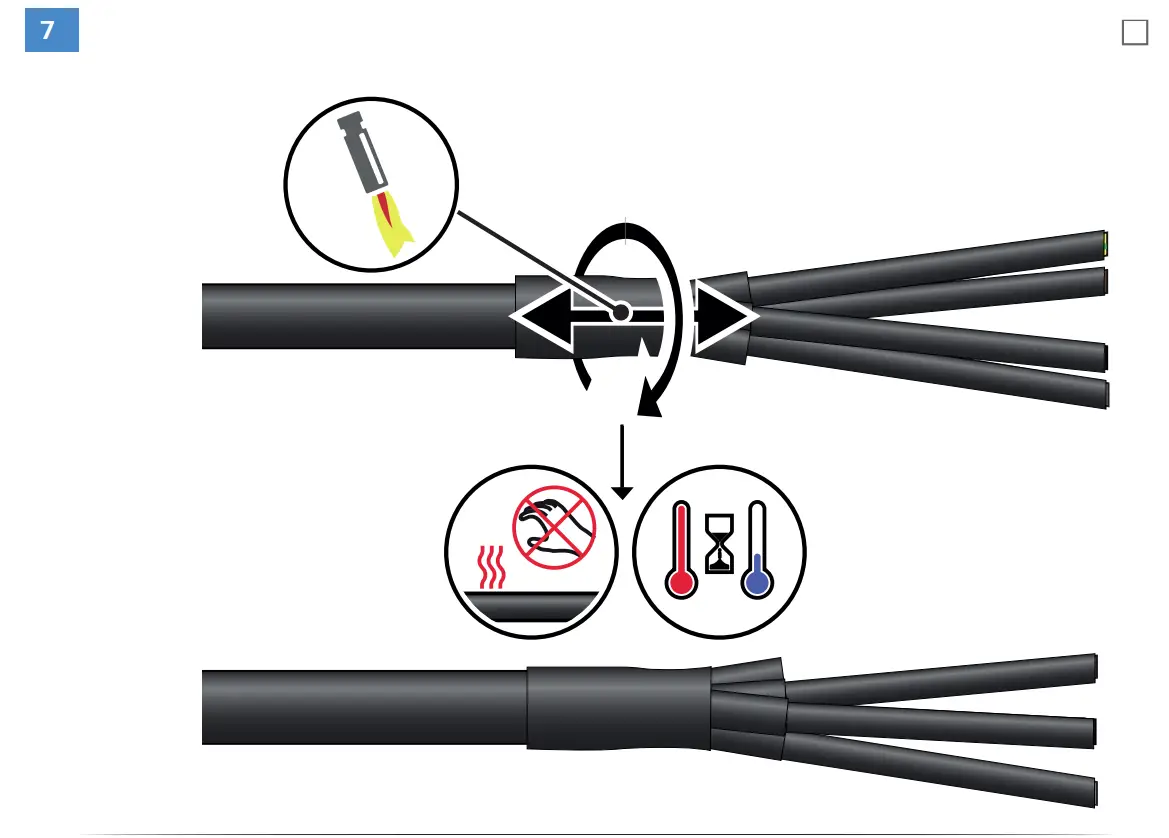 STKON4X95 Heat Shrink Outdoor End Termination Wiring Connection