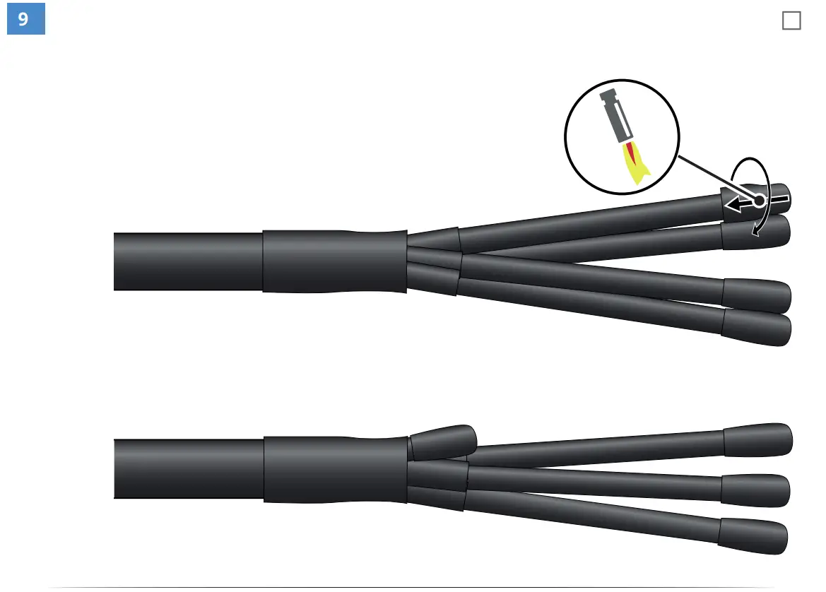 STKON4X95 Heat Shrink Outdoor End Termination Wiring Connection