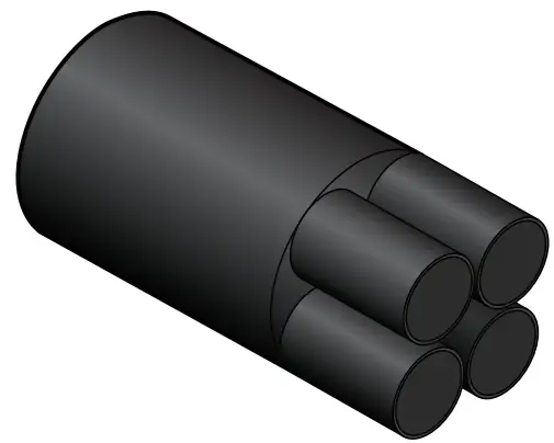 STKON4X95 Heat Shrink Outdoor End Termination Package Content