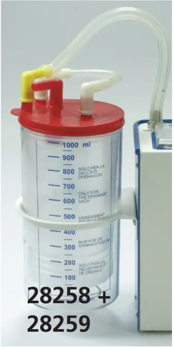 Disposable suction liner inside autoclavable jar