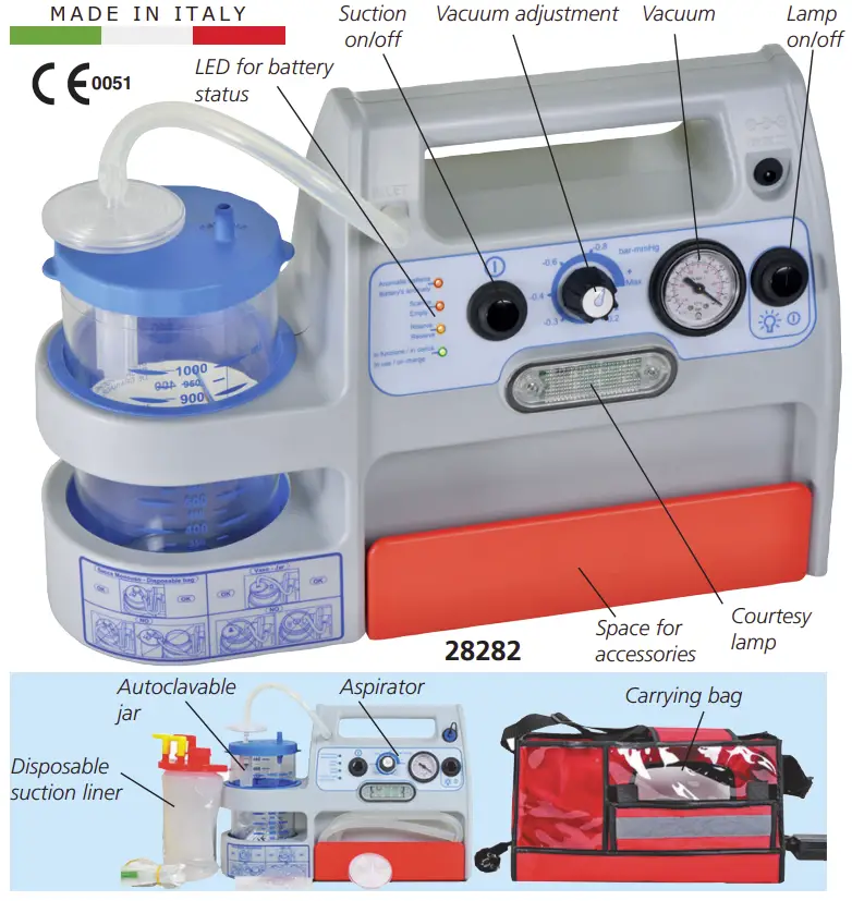 Miniaspeed Battery Evo Professional Suction Aspirators