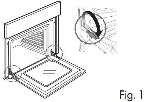 IKEA Mattradition Forced Air Oven -To remove the doorTo remove the door