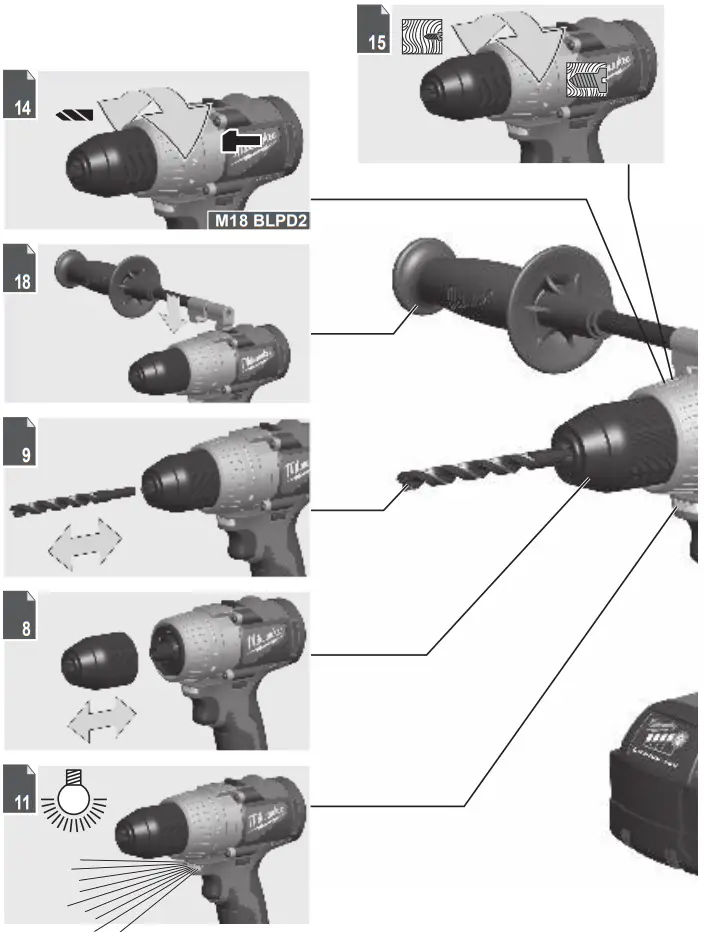 milwaukee M18 BLDD2 Brushless Cordless Drill - Figure 1