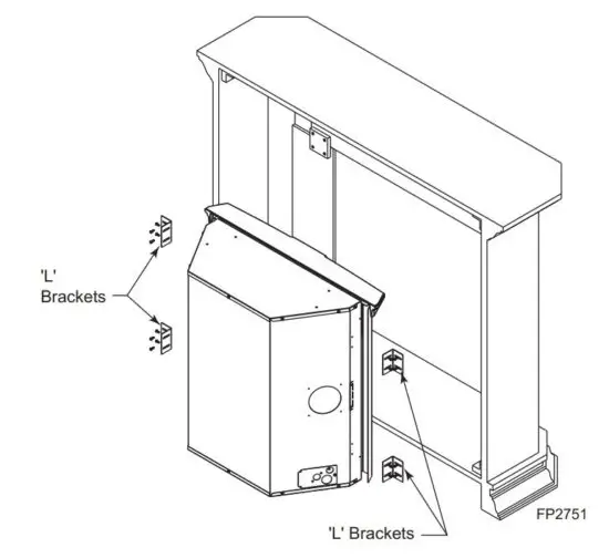 FIG 14 FIREBOX TO MANTEL INSTALLATION