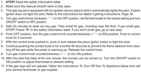 FIG 31 MILLI-VOLT CONTROL LIGHTING INSTRUCTIONS
