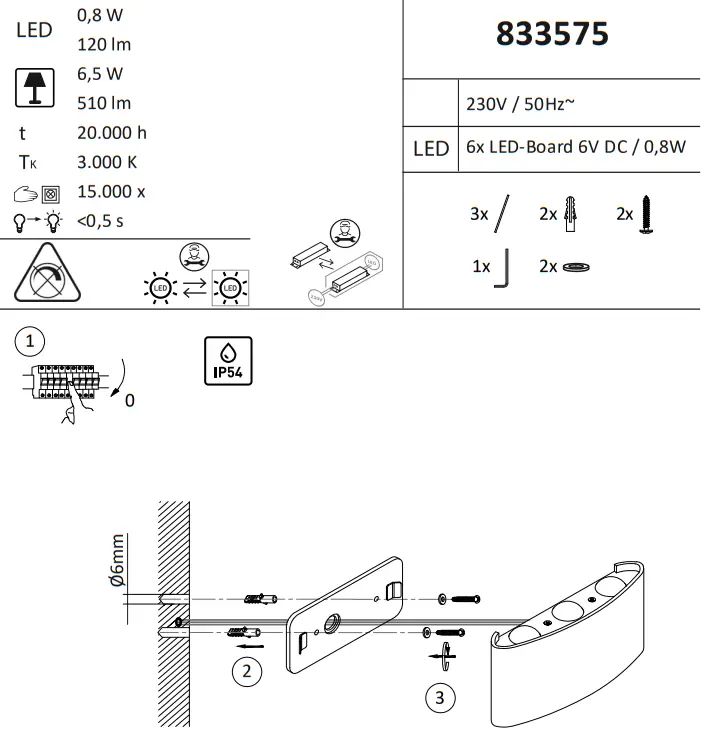 Paul Neuhaus 9488 LED Wall Light - Figur 1