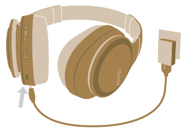 cleer ENDURO ANC Active Noise Cancellation Headphone - Charging