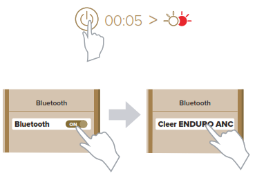 cleer ENDURO ANC Active Noise Cancellation Headphone - pairing