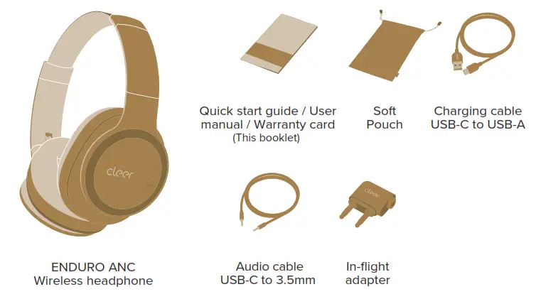 cleer ENDURO ANC Active Noise Cancellation Headphone