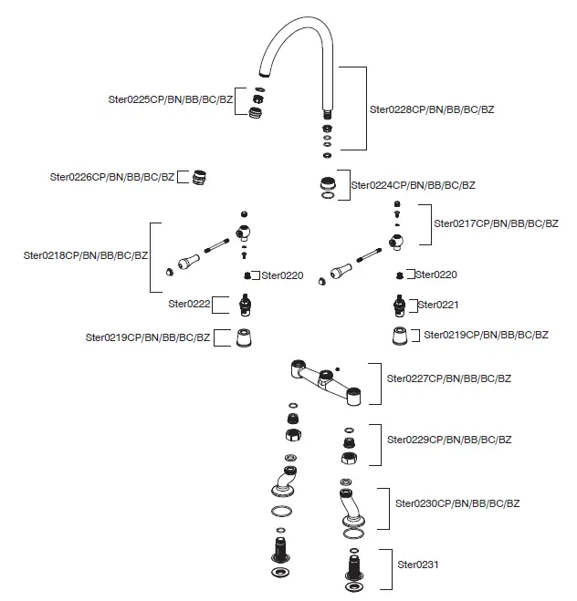 clearwater-ELB10BN-Elegance-Dual-Lever-Mixer-Tap-Brushed-Nickel-PVD-fig-2
