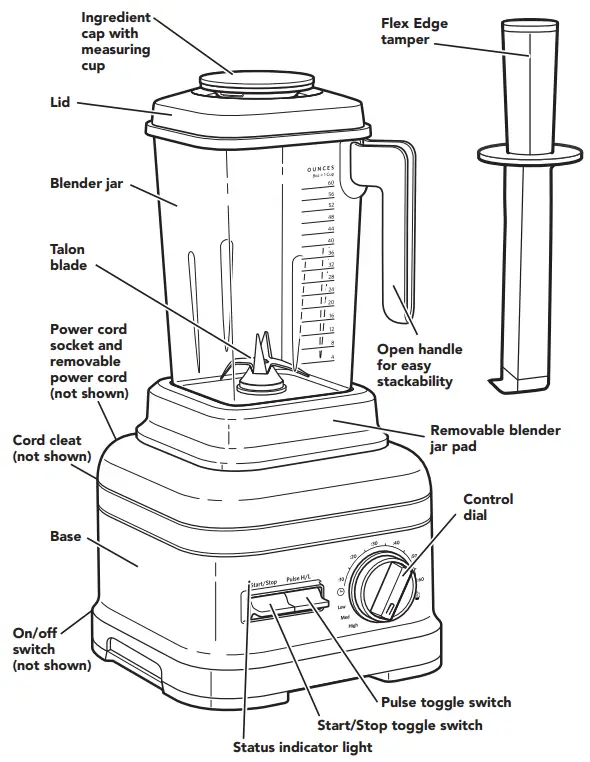 KitchenAid KSBC1B0 Countertop Drink Blender-PARTS