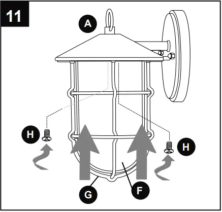 Harbor Breeze WL136MBK Halyard 1-Light B11