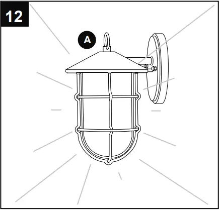 Harbor Breeze WL136MBK Halyard 1-Light B12