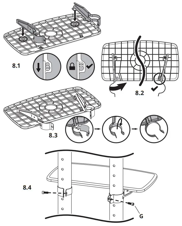kanto MTM86PL Rolling TV Stand - fig 11