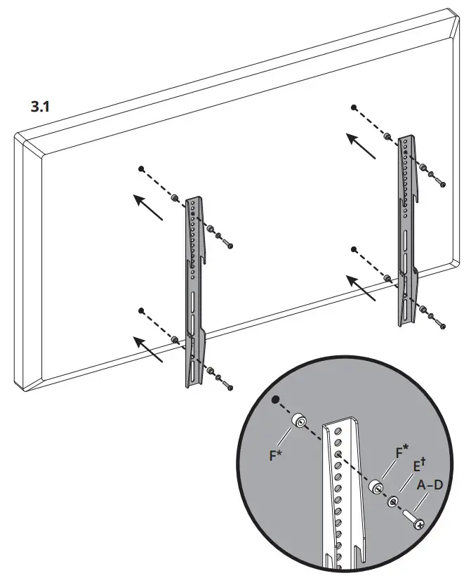 kanto MTM86PL Rolling TV Stand - fig 6