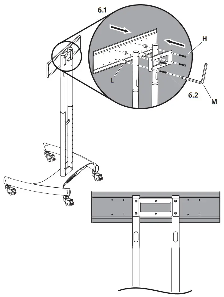 kanto MTM86PL Rolling TV Stand - fig 9