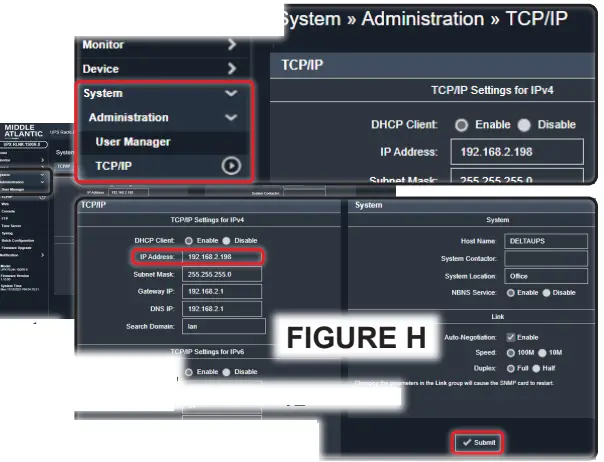 NEXSYS UPS RackLink Network Card - Figure 11