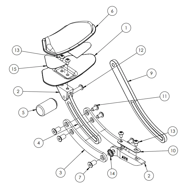 TerraTrike TT600913 Spyder ATC Head Rest-