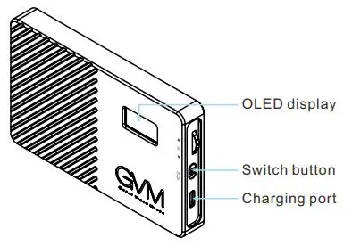 GVM-8RS RGB Full Color Camera Light User Manual - Fully charge the lamp firstly