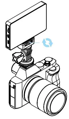 GVM-8RS RGB Full Color Camera Light User Manual - Loosen the angle locking knob