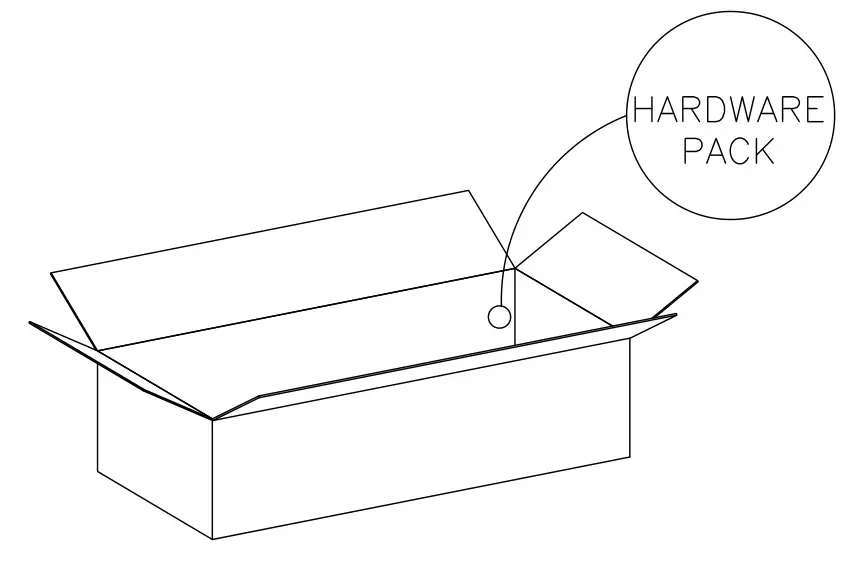 ASHLEY A4000039 Living Room Fossil Ridge Storage Bench - Hardware pack