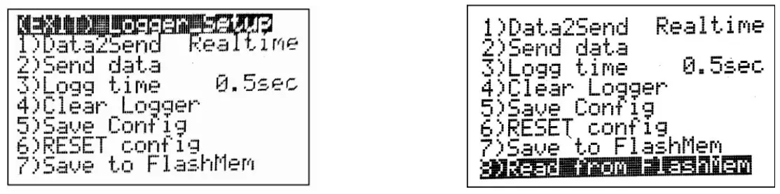 ED-88TPlus5G Electrosmog Meter To read the data from Data Logging Flash memory to the Buffer memory