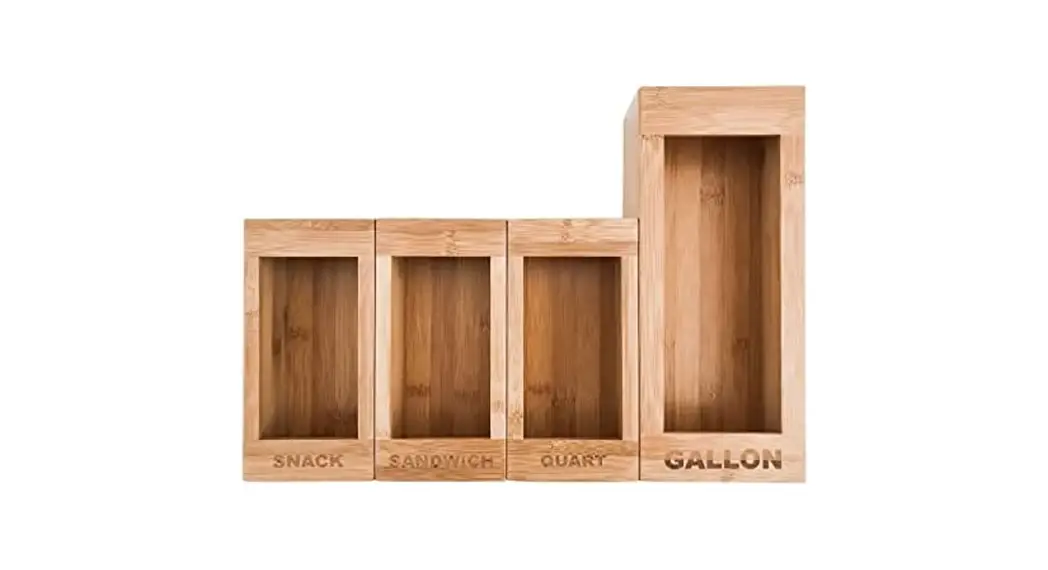 Purplewares 4pc Bamboo Food Storage Bag Holder Instruction Manual