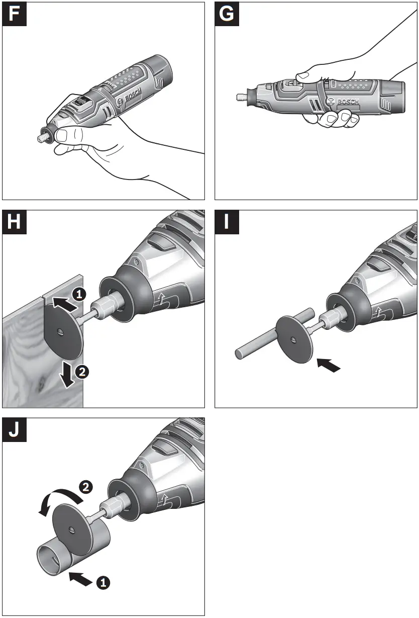 BOSCH GRO 12V 35 Cordless Rotary Tool - Figure 3