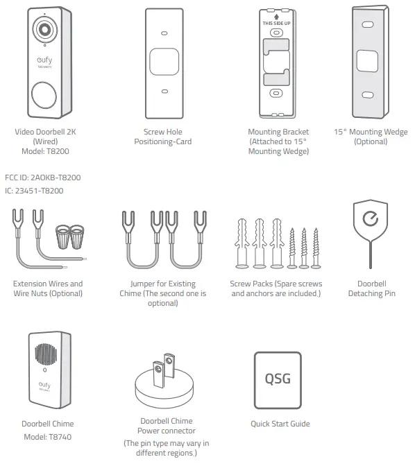 eufy T8201 Video Doorbell 2K Wired -