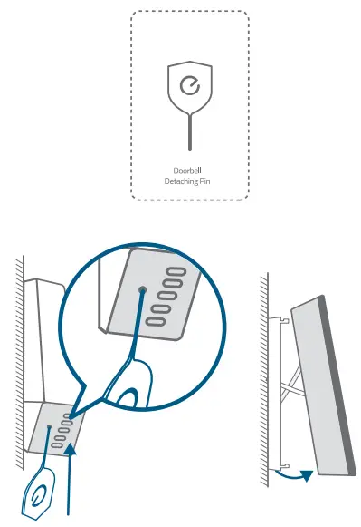 eufy T8201 Video Doorbell 2K Wired - Doorbell detaching pin