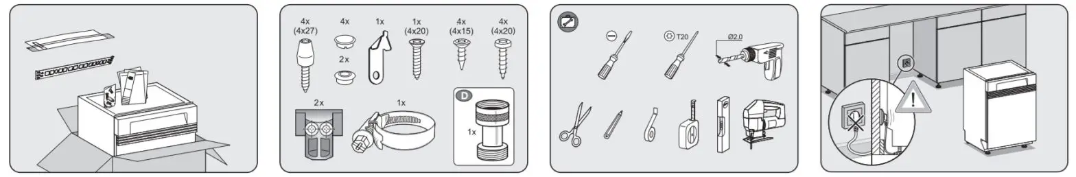Miele G5000BKICLST 60cm Semi-Integrated