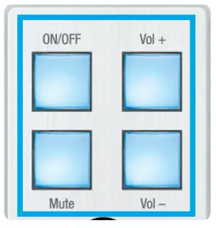 Keydigital HDBT PoH Wall Plate Switcher KD-X4x1WUTx - Display Control Buttons