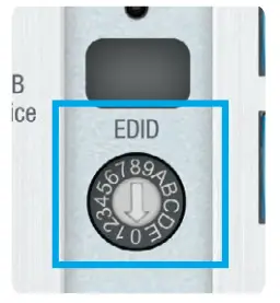 Keydigital HDBT PoH Wall Plate Switcher KD-X4x1WUTx - EDID Rotary