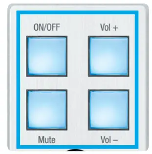 Keydigital HDBT PoH Wall Plate Switcher KD-X4x1WUTx - Select Button