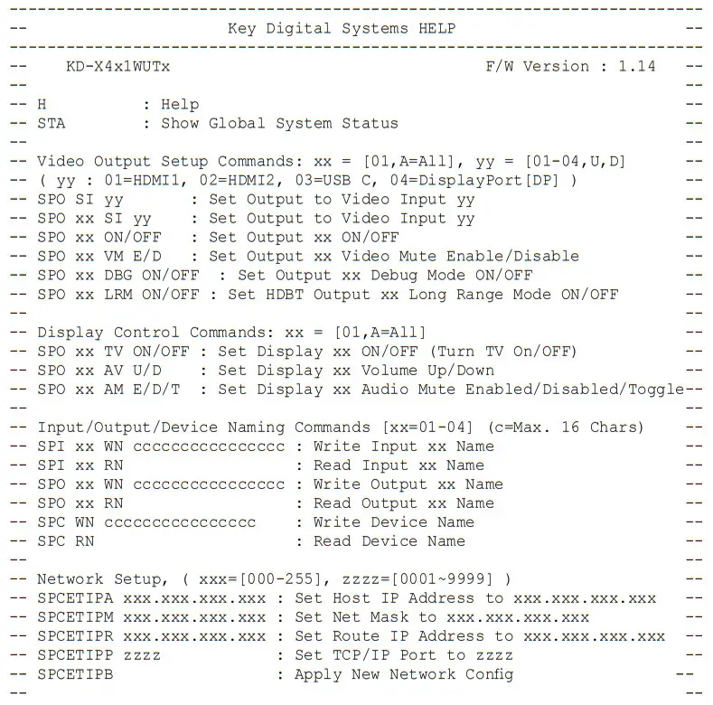 Keydigital HDBT PoH Wall Plate Switcher KD-X4x1WUTx -help5