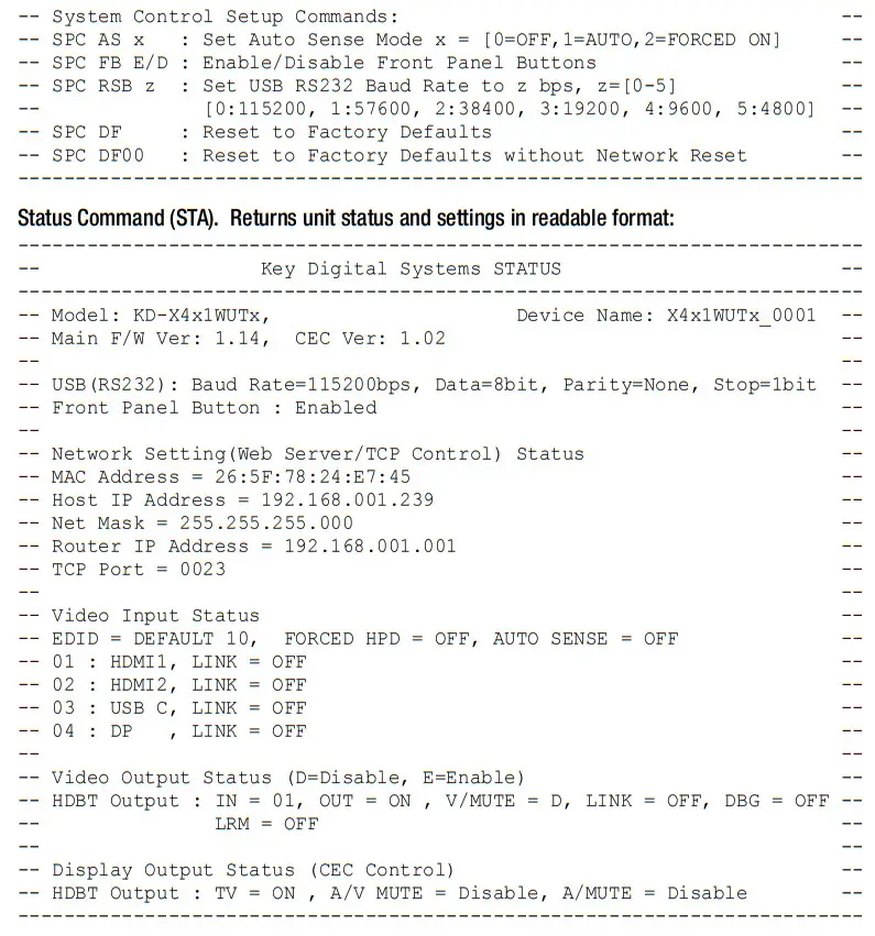 Keydigital HDBT PoH Wall Plate Switcher KD-X4x1WUTx -help66