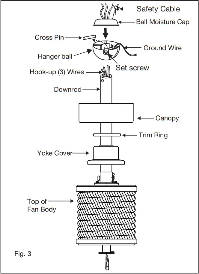 HINKLEY 903160FMW NDD Marin 60 Inch Indoor Outdoor Ceiling Fan with LED Lighting - HANGING 3