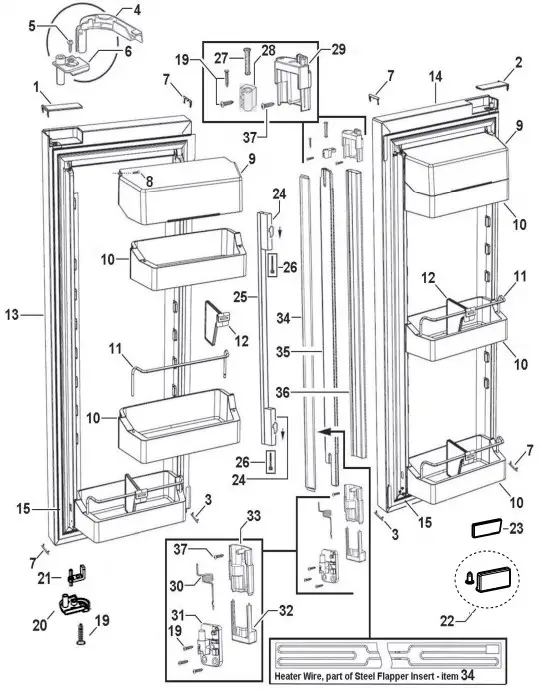 PC DOOR COMPONENTS
